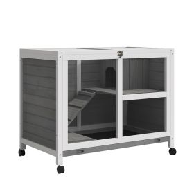 Desk/Table Sized Rabbit Hutch with Wheels