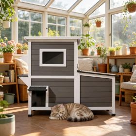 Minimalist Design Cat House with Easy to Clean and Removable Floor for Outdoor (Option: default title)