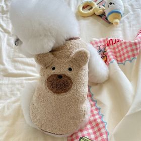 Winter Clothes Fleece-lined Warm Dog Cute Clothes (Option: Apricot-2XL)